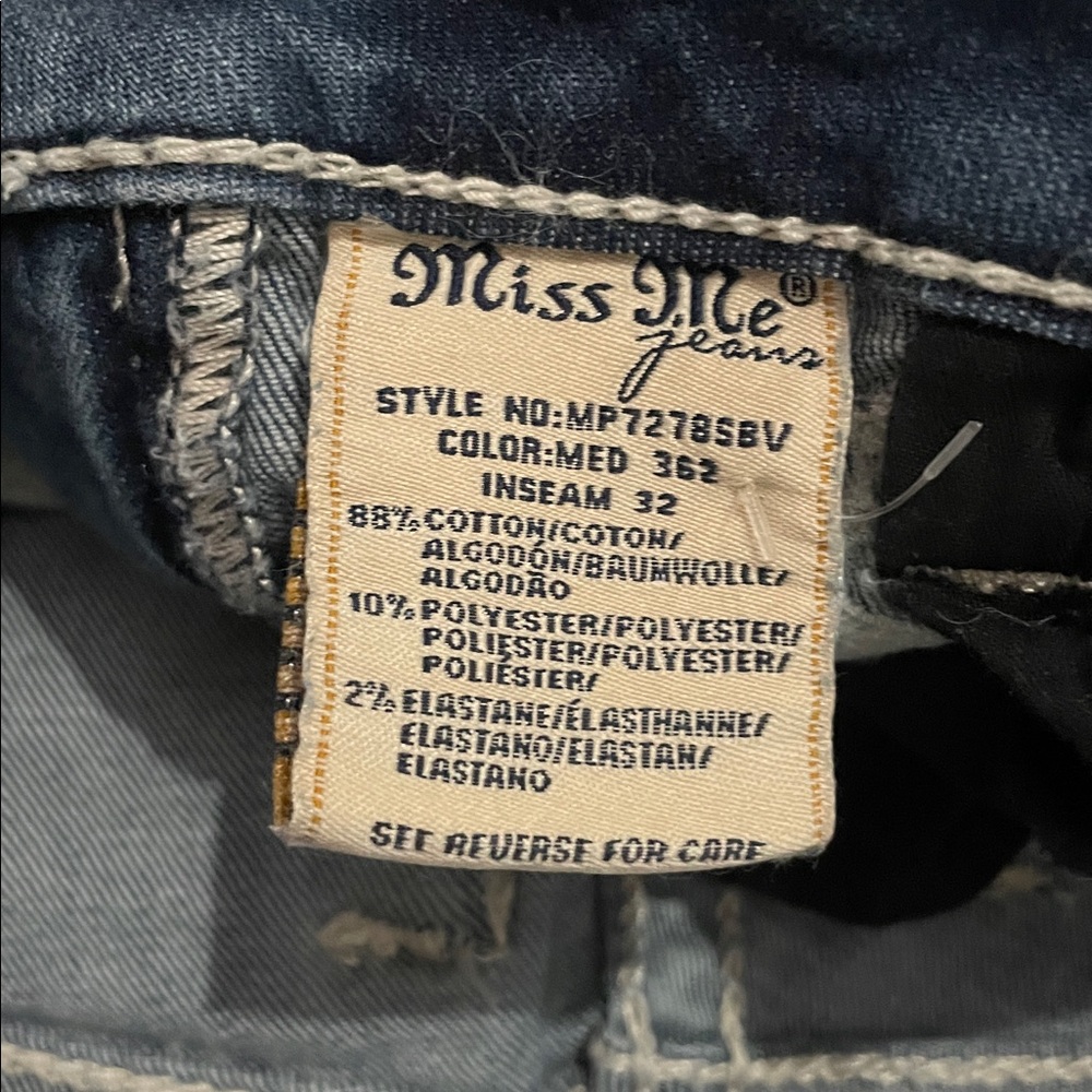 Miss Me Blue Flare Jeans with Embroidery - Picture 6 of 6